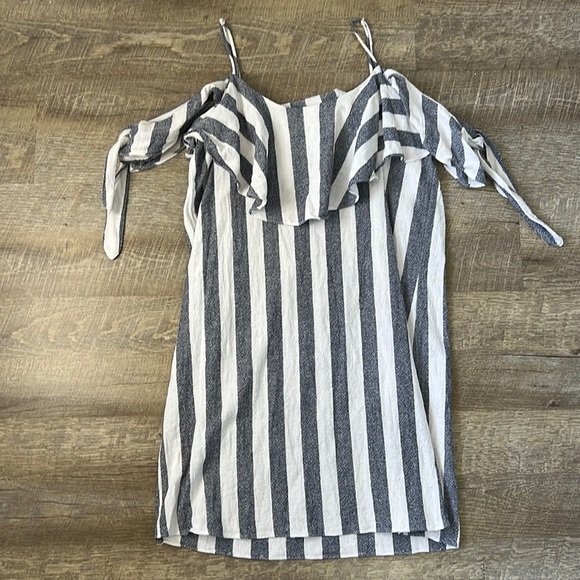 MISA Los Angeles Navy & White Striped Dress Size Small - Picture 1 of 6